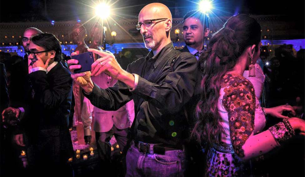 SEphi Bergerson shooting with his IPhone